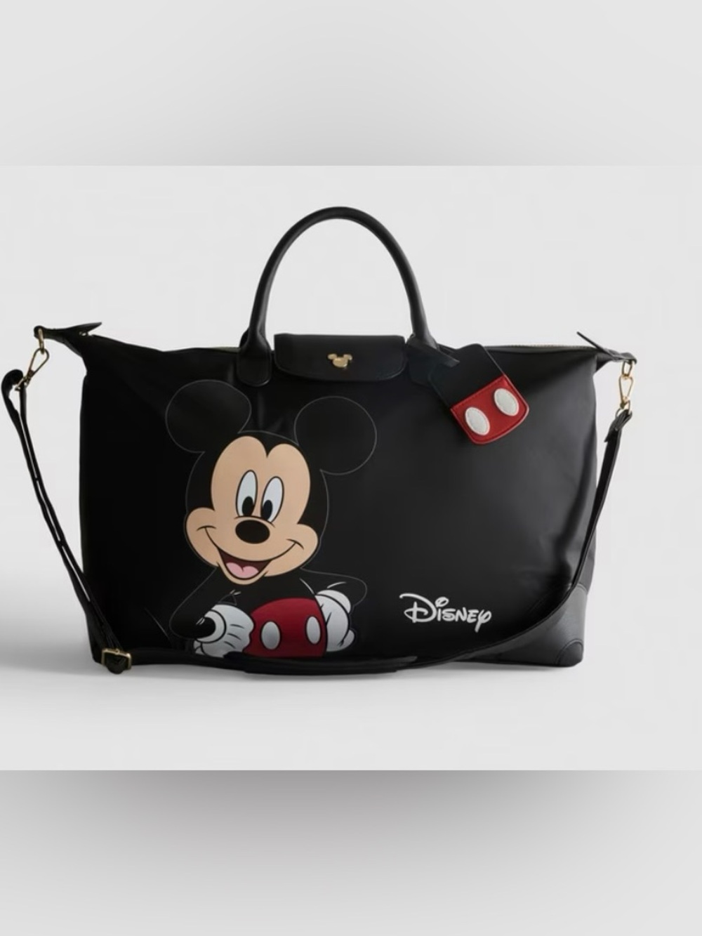 Disney Black Mickey Mouse Travel Weekender with Red Accent